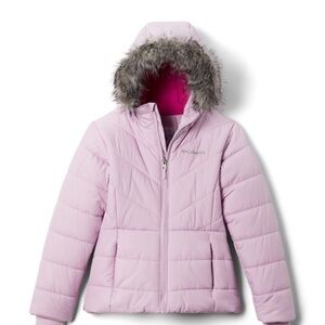Columbia Light Pink Hooded Puffer Jacket